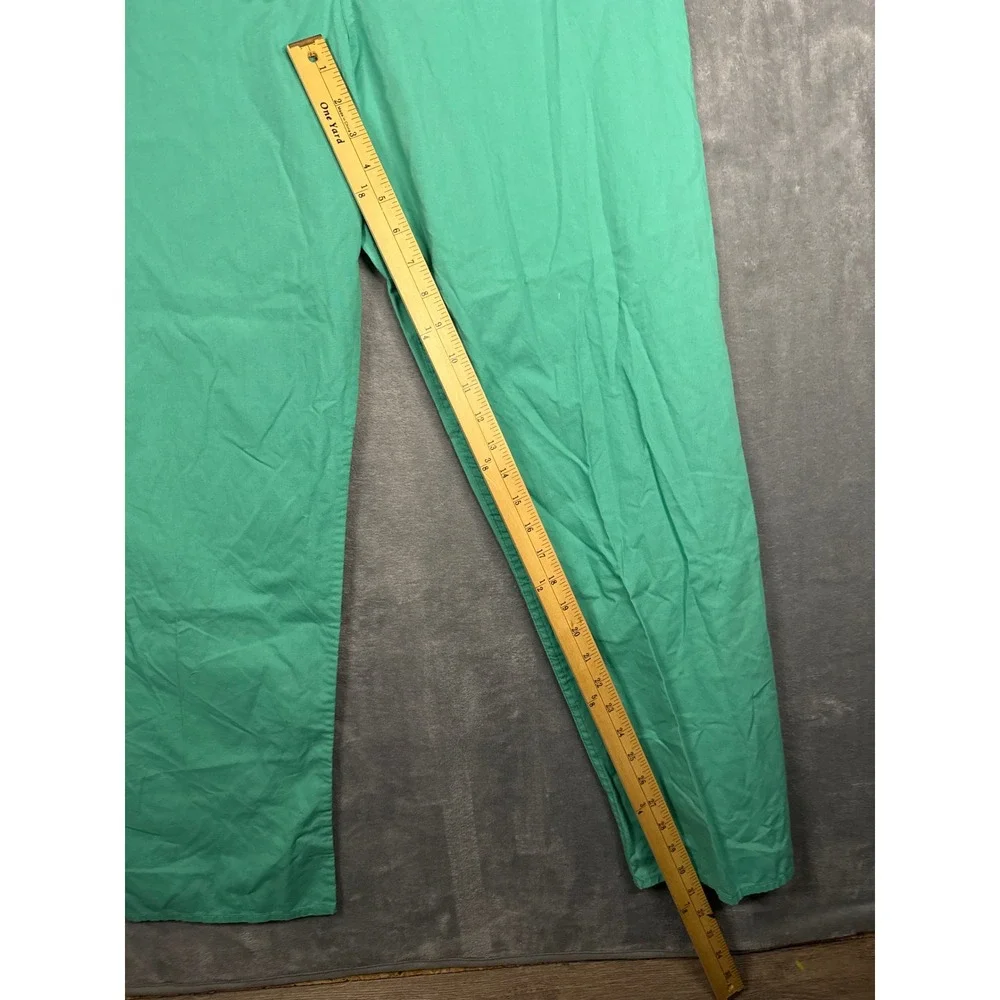Standard Textile Scrub Set Small Teal Green V-Neck Top Drawstring Pants Medical